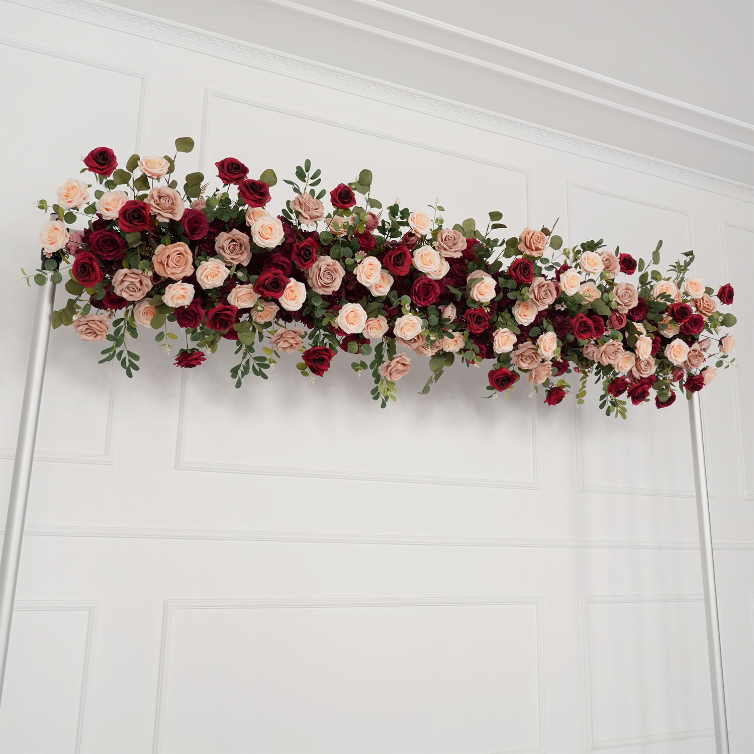 Uflower Artificial Rose Flower Row Wedding KT Backdrop Decor